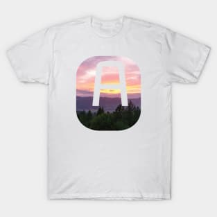 Initial A Sunset Photograph T-Shirt